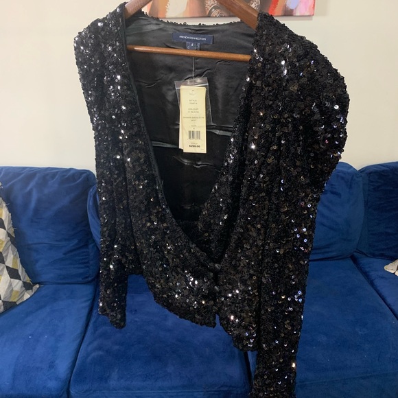 French Connection Sequin Blouse - Size 6 - Picture 6 of 9